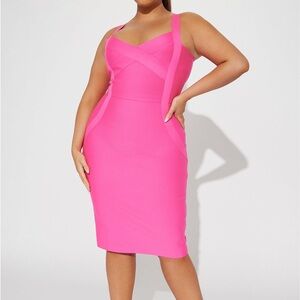 Elegant Pink Bodycon Dress